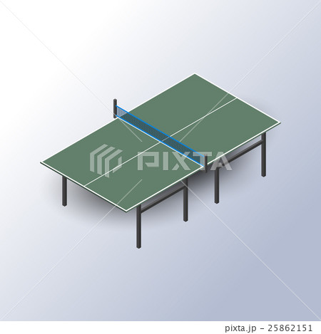 Ping pong table is an isometric 25862151