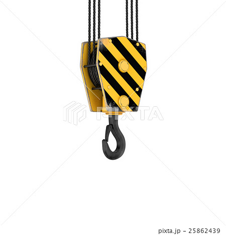 Rendering of tower crane hook isolated on the 25862439