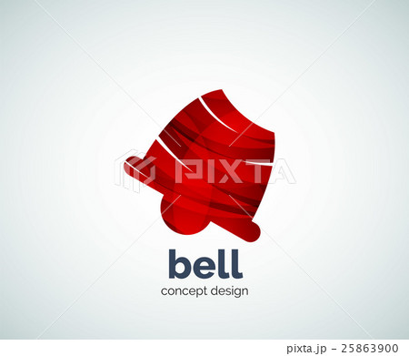 Vector Christmas bell logo template 25863900