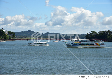 松島湾と遊覧船 25867271