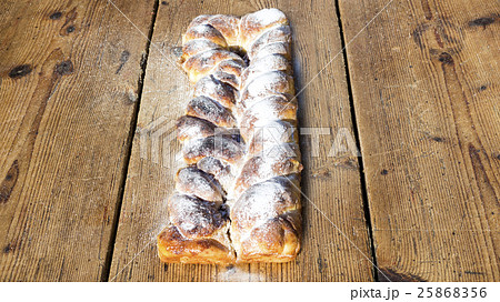 Strudel on a Wooden Table 25868356
