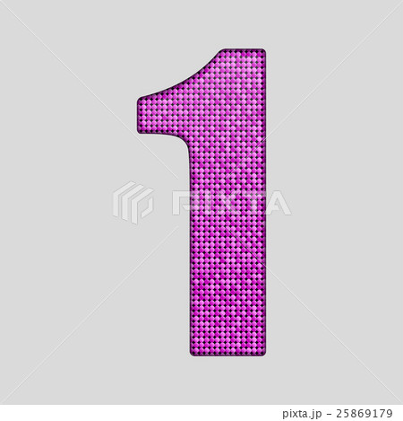 Pink sequins sings. Sequins alphabet. Eps 10.  25869179