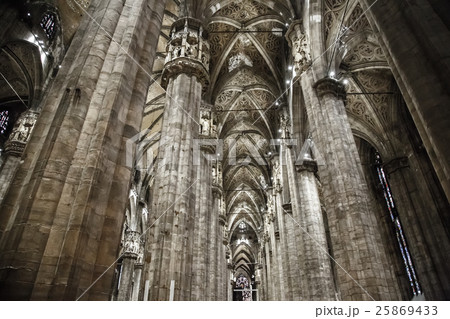 Duomo cathedral in Milan inside view Duomo cathedral in Milan inside view 25869433