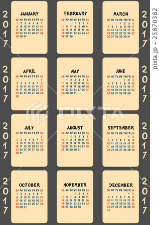 Vector calendar 2017 25870382