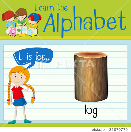 Flashcard letter L is for log Flashcard letter L is for log 25870779