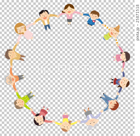 A Circle Of People Stock Illustration