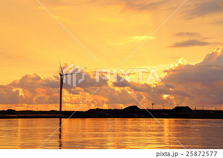 夕焼け空の写真素材