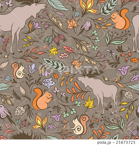 Vector Fall Forest Pattern 25873725