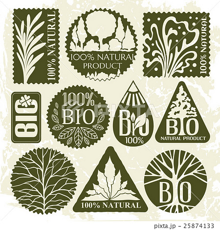 Collection of bio labels and badges 25874133