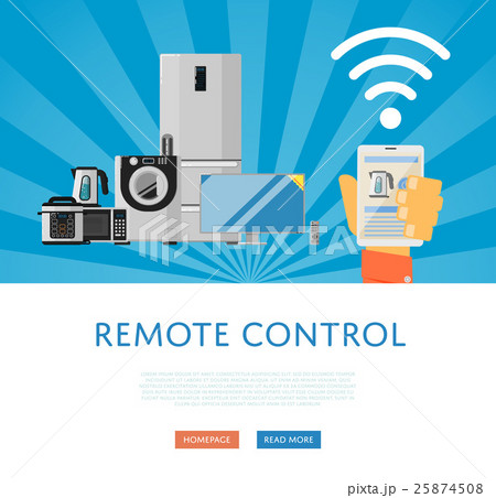 Remote control for household appliances concept Remote control for household appliances concept 25874508