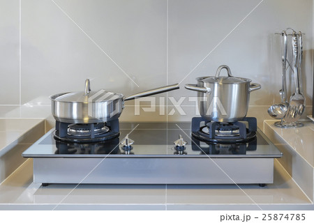 stainless pots in modern kitchen stainless pots in modern kitchen 25874785