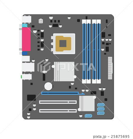 Mainboard computer concept by mainboad is ATX try. 25875695