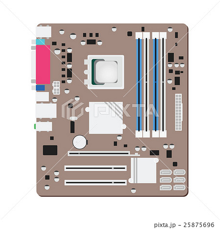 Mainboard computer concept by mainboad is ATX try. 25875696