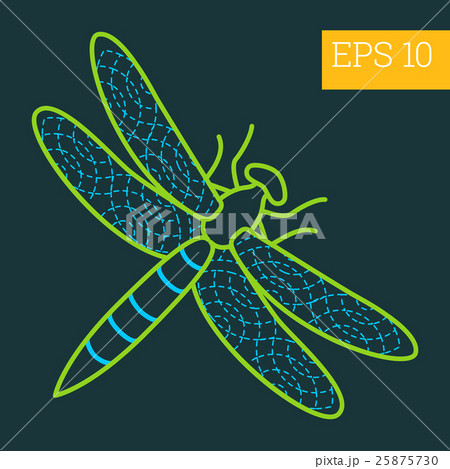 dragonfly insect outline vector 25875730