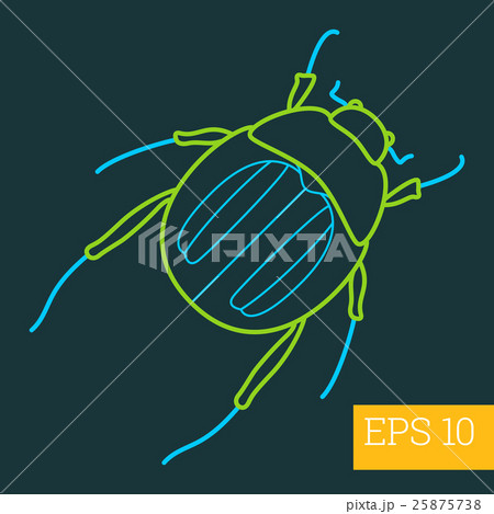 mite insect outline vector 25875738