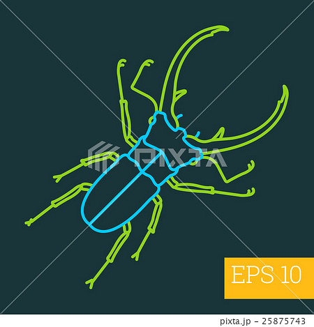 stagbeetle insect outline vector 25875743