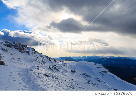 Mountain winter panorama, Italy Mountain winter panorama, Italy 25876976