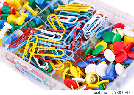 Set of colorful pins and clips Set of colorful pins and clips 25883948