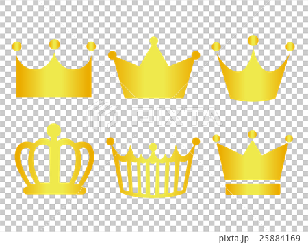 Crown Icon Set Stock Illustration