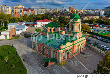 Bird eye view on Ilyinsky temple. Tyumen. Russia 25885036