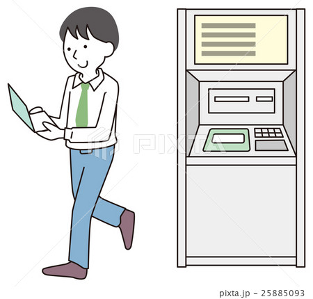 通帳を見て喜ぶビジネスマン 25885093