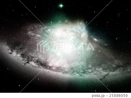 Stars, dust and gas nebula in a far galaxy 25886050