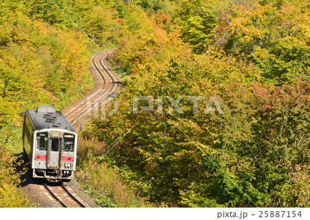 秋の常紋峠を下る列車 秋の常紋峠を下る列車 25887154
