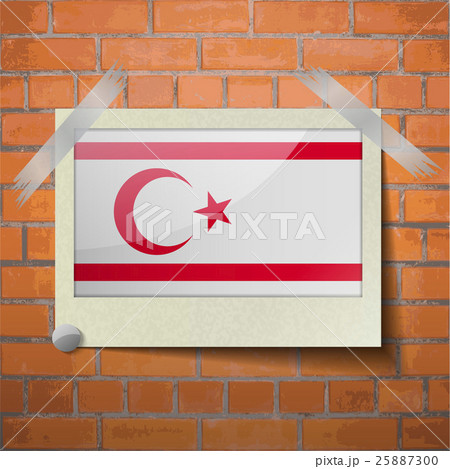 Flags Turkish Northern Cyprus scotch taped to a re Flags Turkish Northern Cyprus scotch taped to a re 25887300
