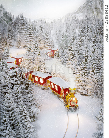 Amazing Cute Christmas Trainのイラスト素材