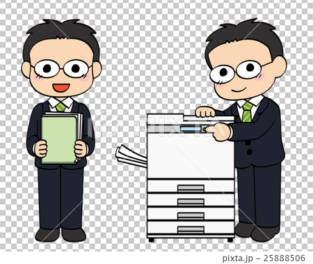 スーツ会社員男性・コピー機3 25888506