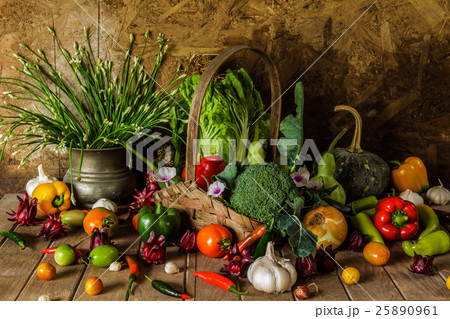 still life Vegetables, Herbs and Fruit. still life Vegetables, Herbs and Fruit. 25890961