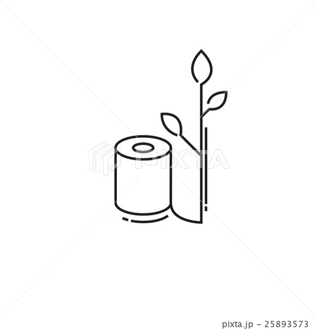 Environmentally friendly roll of toilet paper icon Environmentally friendly roll of toilet paper icon 25893573