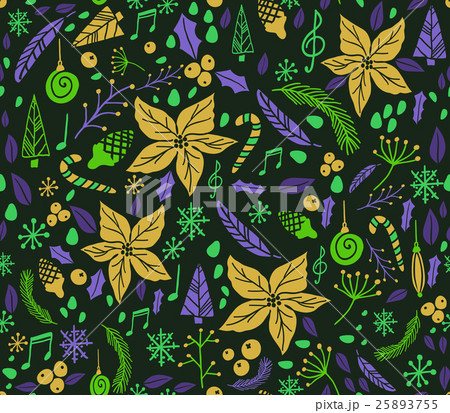 Christmas seamless pattern with fir tree Christmas seamless pattern with fir tree 25893755