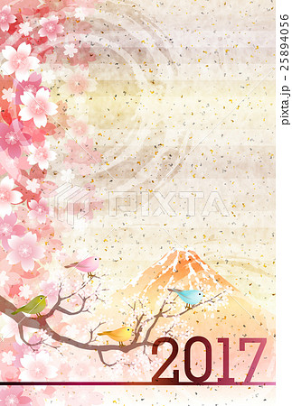 酉 富士山 年賀状 背景 酉 富士山 年賀状 背景 25894056
