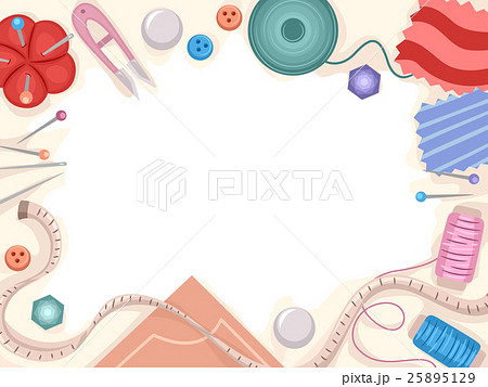 Sewing Tools Frameのイラスト素材