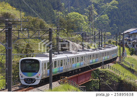 山岳区間を行く西武秩父線30000系電車（芝桜臨時ダイヤ） 25895638