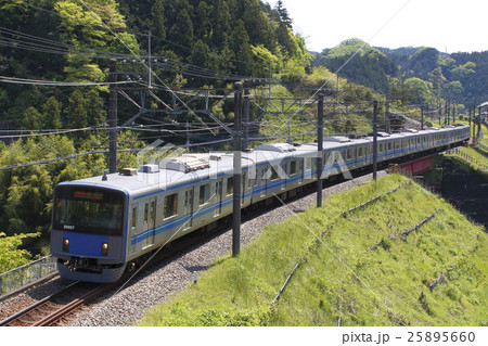 山岳区間を行く西武秩父線20000系(芝桜臨時ダイヤ) 山岳区間を行く西武秩父線20000系(芝桜臨時ダイヤ) 25895660