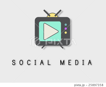 TV Play Button Media Entertainment Graphic Concept TV Play Button Media Entertainment Graphic Concept 25897358