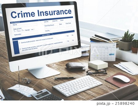 Crime Insurance Form Information Concept 25898240