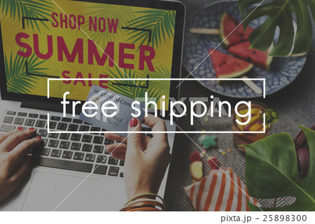 Free Shipping Freight Supply Transportation Concept 25898300