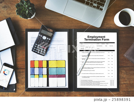 Employment Termination Form Page Graphic Concept 25898391