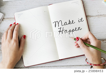 Make It Happen Diary Concept Make It Happen Diary Concept 25898453