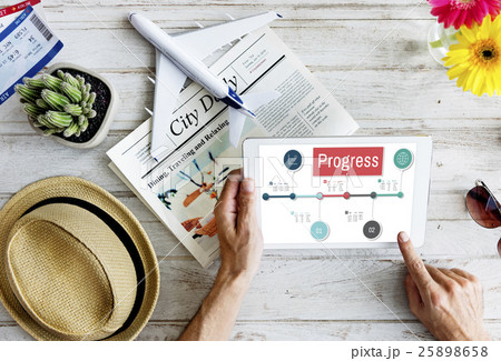 Progress Stock Figures Timeline Concept Progress Stock Figures Timeline Concept 25898658