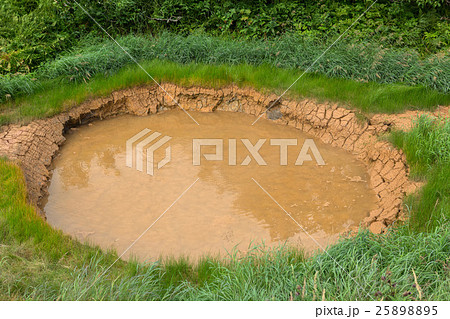 Zelyonyy Green Mudpot in Valley of Geysers. Zelyonyy Green Mudpot in Valley of Geysers. 25898895