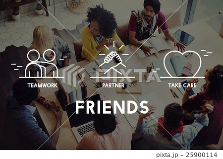 Friends Partner Take Care Teamwork Concept Friends Partner Take Care Teamwork Concept 25900114