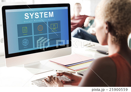 System Content Management SEO Application Graphic Concept 25900559