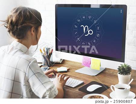 Capricorn Horoscope Zodiac Online Graphic Concept Capricorn Horoscope Zodiac Online Graphic Concept 25900807
