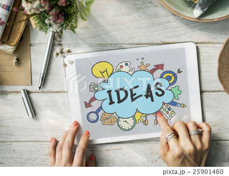 Ideas Cloud Bulb Bubble Creative Graphic Concept 25901460