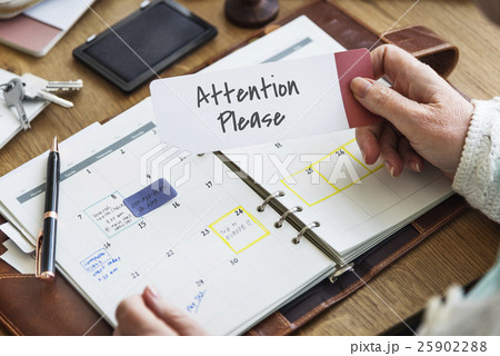 Attention Please Weekly Planner Concept Attention Please Weekly Planner Concept 25902288