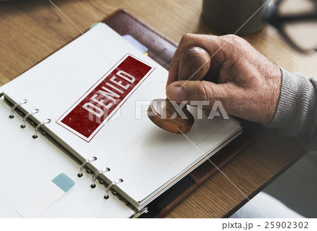 Caution Denied Pending Rejected Secret Warning Concept 25902302